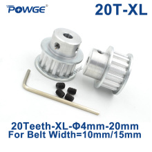 POWGE 20 Teeth XL Timing pulley Bore 4/5/6/6.35/7/8/10/12/14/15/16/17/18/19/20mm for width 10mm XL Synchronous Belt 20teeth 20T