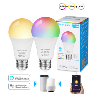 E27 2700-6500K RGB+Cool White+Warm White Smart Home Bulb 12W WiFi Smart Bulb Work With Siri Dohome Home Alexa Google Assisitant