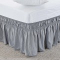 Wrap Around Bed Skirt Elastic Bed Ruffles Easy Fit Easy Off Fade Resistant Solid Color Bed Skirts Hotel Quality Fabric Spread