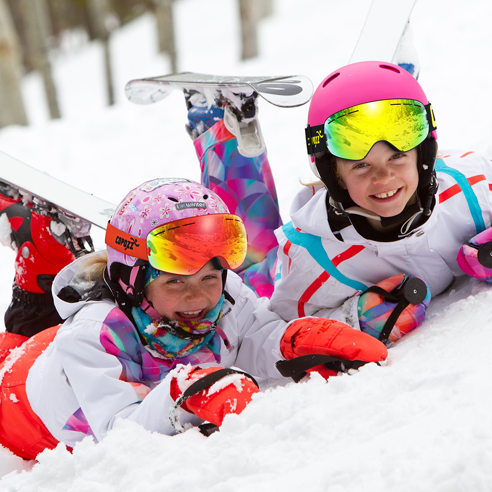 COPOZZ Kids Ski Goggles Small Size for Children Double UV400 anti-fog mask glasses skiing Girls Boys Snowboard goggles GOG-243