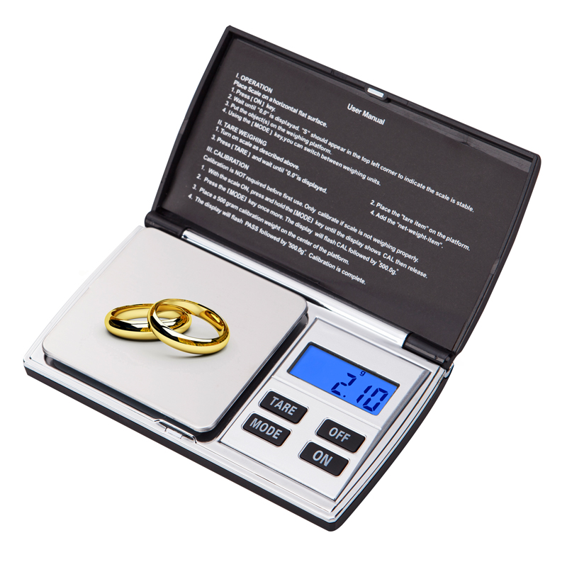 Digital pocket Scale 0.01g/0.1g Mini jewelry scale for Carat Diamond Gold Gram Bijoux Weight balacnce bascula LCD