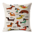 Dachshund Dog Cushion Covers Keep Calm and Hug A Dachshund Pillow Covers 45X45cm Bedroom Sofa Decoration