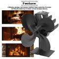 Fireplace Heat Powered Stove 4 Blades Fan Log Wood Burner Quiet Home Fireplace Fan Efficient Heat Distribution