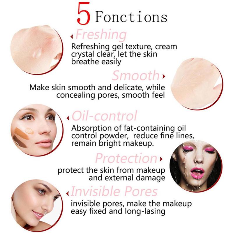 Zero Pore Face Base Primer Cream Liquid Matte Fine Lines Oil-control Cream Brighten Foundation Primer Makeup Cosmetic