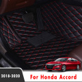 For Honda Accord 2020 2019 2018 Car Floor Mats Leather Waterproof Carpets Auto Interior Accessories Custom Protector Covers Rugs