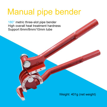 3-In-1 180° Manual Pipe Bender Tubing Pipe Bender 6/8/10mm Diameter Bending Machinery Tubing Bender Luminum Alloy Tube Bender