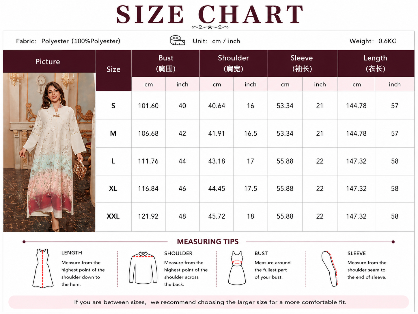 Floral Embroidered Gradient Abaya Dress for elegant Middle Eastern occasions