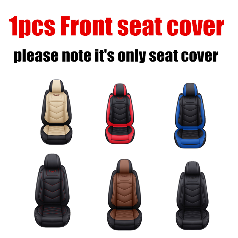 Universial Front Automobile Car Seat Cover Protector Car Covers PU Leather Seat Protector Case Non-slip fit for Most Auto Car