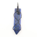 Retro natural crystal sword shaped manual winding pendant pine Opal Pendant Necklace for men and women