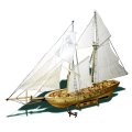 Scale Assembling Building Kits Ship Model Wooden Sailboat Toys Harvey Sailing Model Assembled Wooden Kit DIY Ship Model Gift