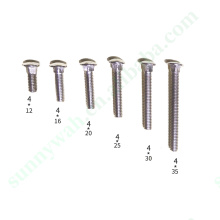 Zinc plated round head carriage square neck bolts