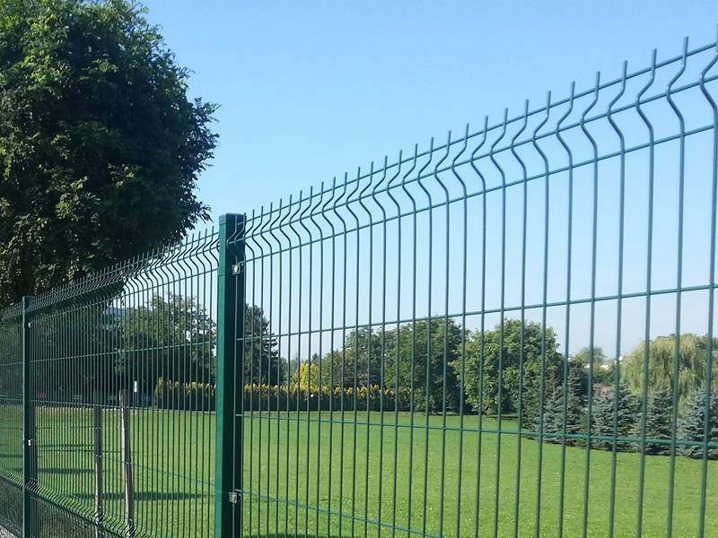 ANJIA Group RAL6005 green PVC coated garden fence panel for home outdoor landscaping