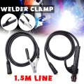 2 Pcs 300A 1.5M Electrode Holder Stick Welders /Ground Clamp Set Welding Rod Stinger Clamping Tool