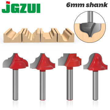 1pc6mm Shank wood router bit Straight end mill trimmer cleaning flush trim corner round cove box bits tools