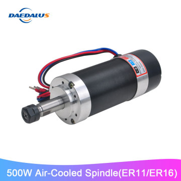 500W CNC Brushless Spindle 55MM Diameter ER11/ER16 Chuck 48VDC Voltage Bounce Rate Small Motor