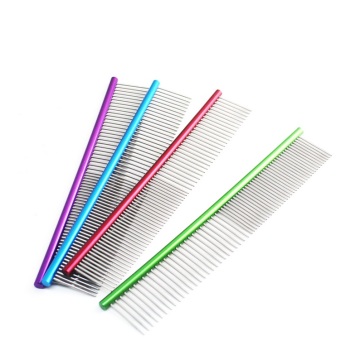 19cm High Quality Pet Comb Professional Steel Grooming Comb Pet Dog Cat Kitten Puppy Cleaning Brush Combs Pet Products Hair Care