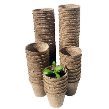 10Pcs Round Biodegradable Paper Pulp Peat Pot 8x8cm Plant Nursery Cup Tray Vegetable Fruit Nursery Tray Pot Cup Garden Drop ship