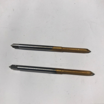 Free shipping of 2pcs HSS6542 made M2-M6 Full CNC grinded TIN coating Machine straight flute Taps Screw Taps for metal threadin