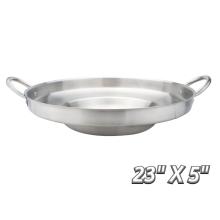 23" Heavy Duty Stainless Steel Concave Comal