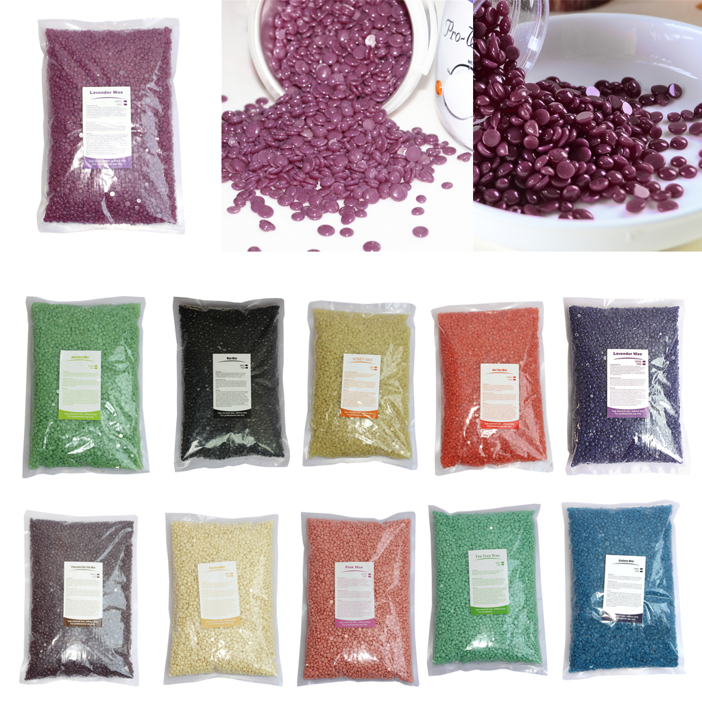 500g Depilatory Wax Pellets No Strip Depilatory Hot Film Hard Wax Beads Waxing Body Hair Removal Bean for Painless Hair Removal