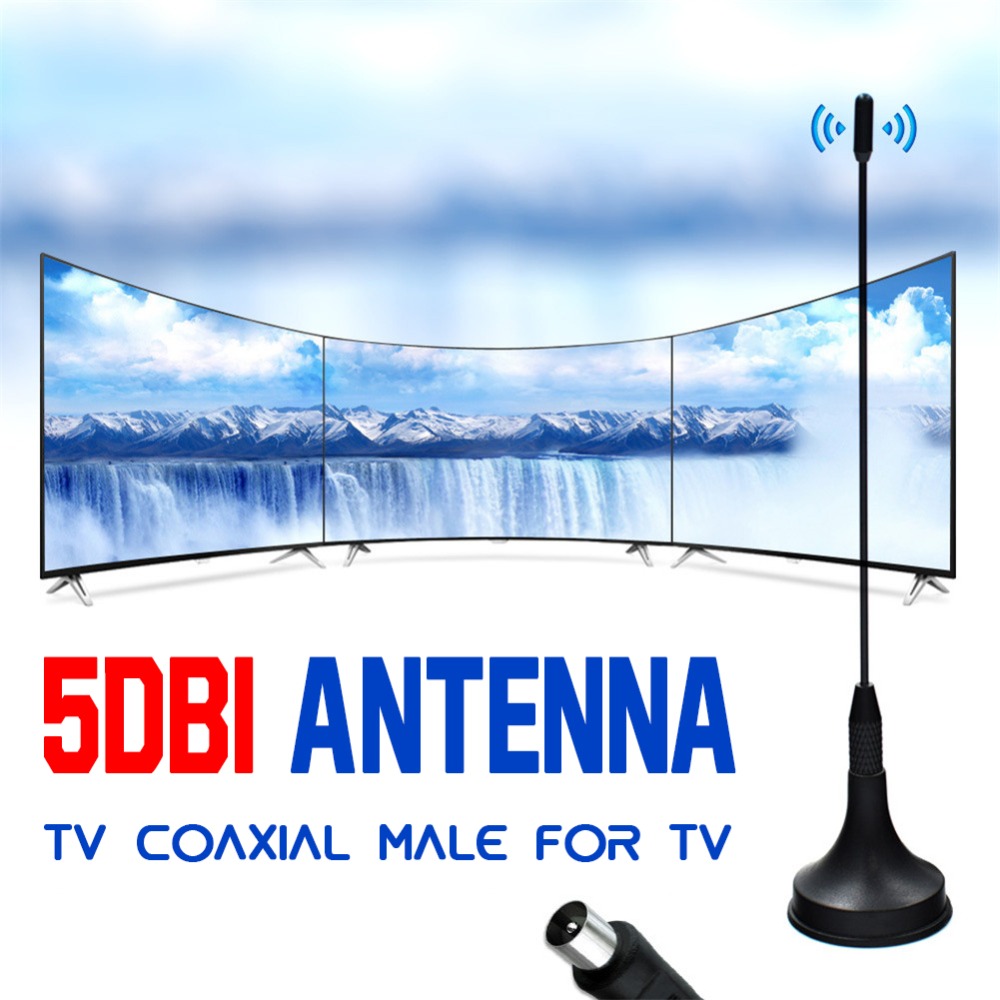 hengshanlao Indoor TV Antenna Car Aerial 5dBi Mini Digital DVB-T Freeview HDTV Booster VHF Antena Clear Satellite Dish Receiver