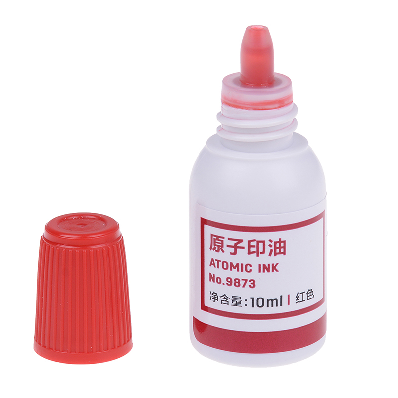 Hot 1Pc 10ml refilling ink stamp pad waterproof permanent red useful tool