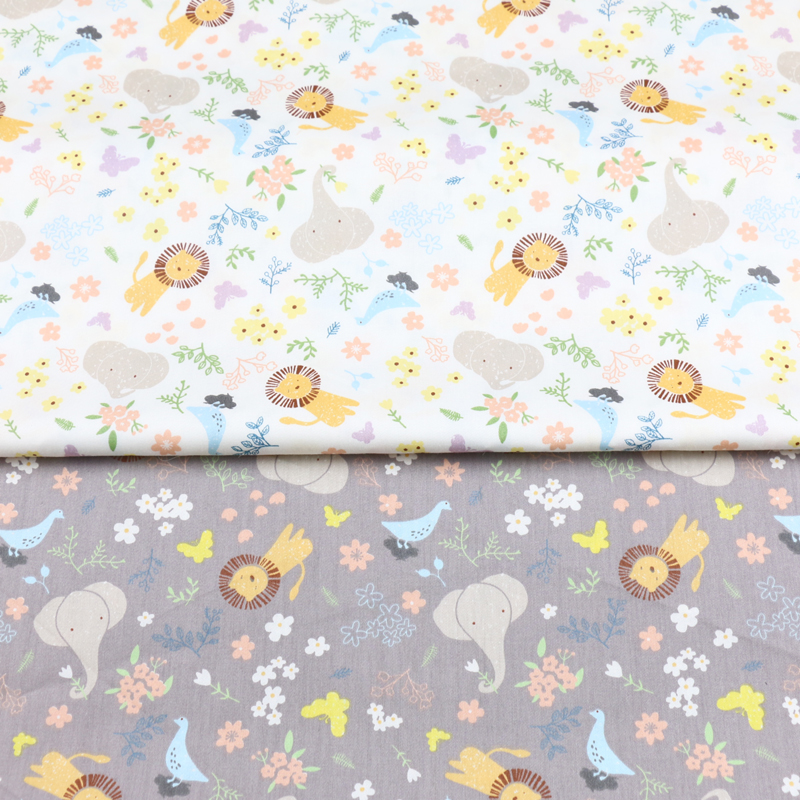 160cm*50cm Cute lion bird baby kids Cotton Fabric Printed Cloth Sewing Quilting bedding apparel dress diy patchwork fabric