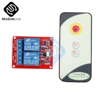 2 Channel 2CH Two Way 5V 12V 24V IR Infrared Remote Control Switch High-current Relay Board LED Status Indicator Controller