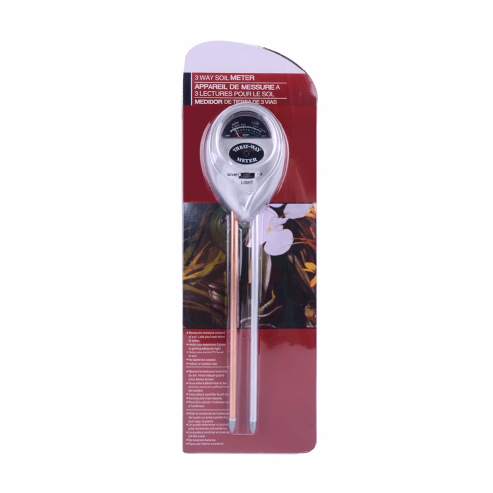 New 3 in 1 Soil PH Water Moisture Meter Acidity Humidity Sunlight Garden Plants Flowers Moist Tester Instrument Tool