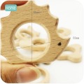 MamimamiHome Baby Rattles 10pc Wooden Hedgehog Porcupine Beech Wooden Toy For Children Play Gym Accessories Baby Educational Toy