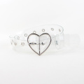 Fashion Design gold Metal heart buckle belt silver clear Plastic PVC strap belts Transparent plastic Waist Belt for Women jeans