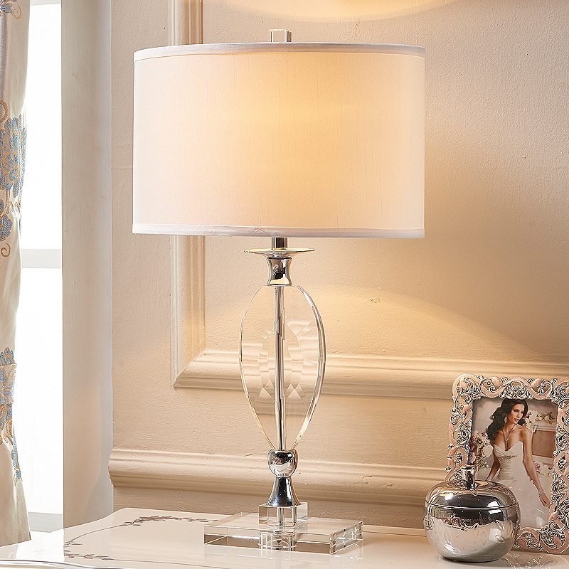 SeeingDays 41x65cm European Style Modern Crystal Table Lamp for Living Room Bedroom Bedside Lamp Home Decoration Bedroom Lamp