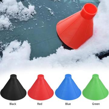 1pc Plastic Cone Shaped Magic Car Windshield Snow Remover Shovel Ice Scraper Outdoor Windows Glass Cleaning Tool Funnel