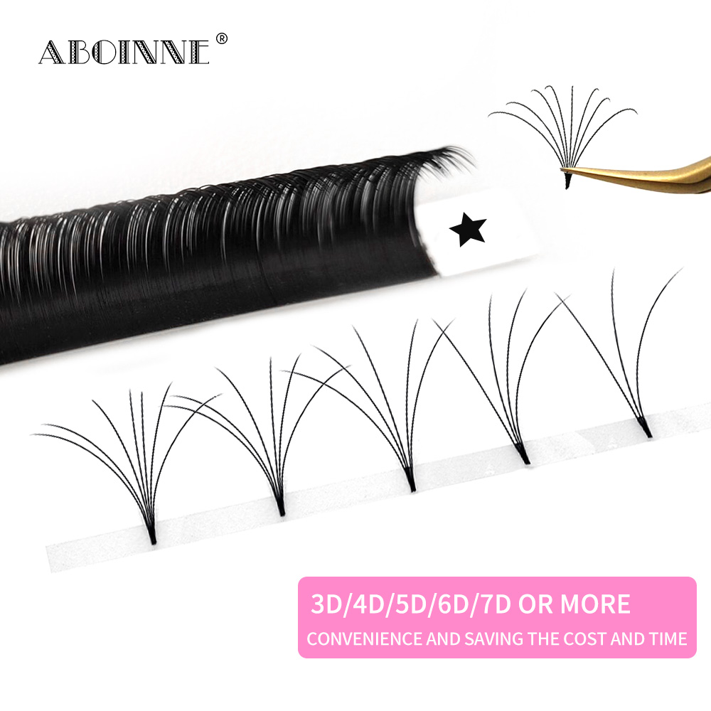 Abonnie Easy Fan Eyelash Extension 1S Blooming Lashes 12lines Lash Tray for Professional Eyelash Salon