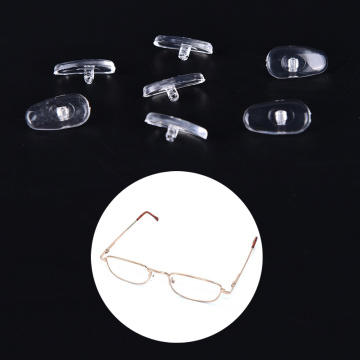 50 Pairs Part Anti Slip Eyeglasses Glasses Silicone Nose Pads Size 13x7MM Eyewear Accessory