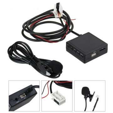 12V Car Bluetooth 5.0 Stereo Aux Adaptor Bluetooth Module Cable Handfree Microphone for BMW E60 E63 E64 E65 E66 Serie 1 3