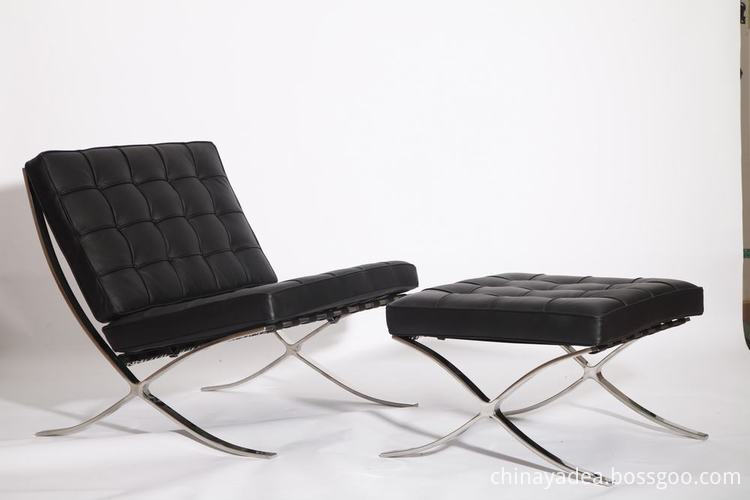leather Barcelona chair replica