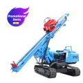 Solar power photovoltaic crawler ground drilling pile driver machine