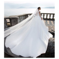 LORIE Beach Wedding Dress Long Sleeves A Line Vintage Princess Informal Wedding Gown Elegant Boho Beach Bride Dress 2019