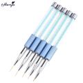 Monja Nail Art French Lines Stripes Liner Brush Flower Design Drawing Painting Pen DIY Nail Brushes Home DIY Manicure Tool