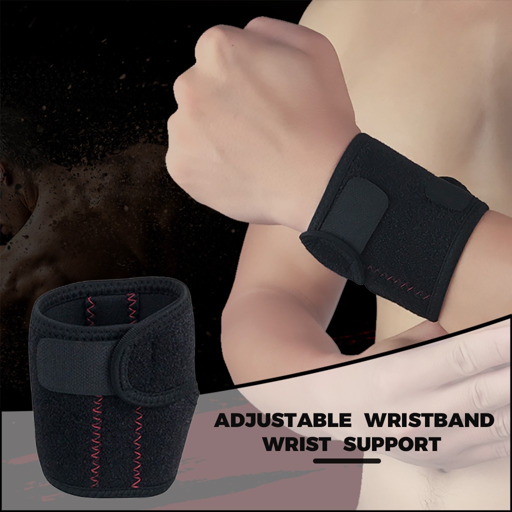 On Sale Protective Wrist Spring Support Adjustable Wristband Bracer Sports Wrist Band Nylon Hoop&loop Strong Viscosity #LR2