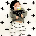 2Pcs Newborn Infant Baby Boys Girls Clothes Set Long Sleeve Letter LAZY DAYS T-shirt Tops Casual Stripe Pants Toddler Clothing