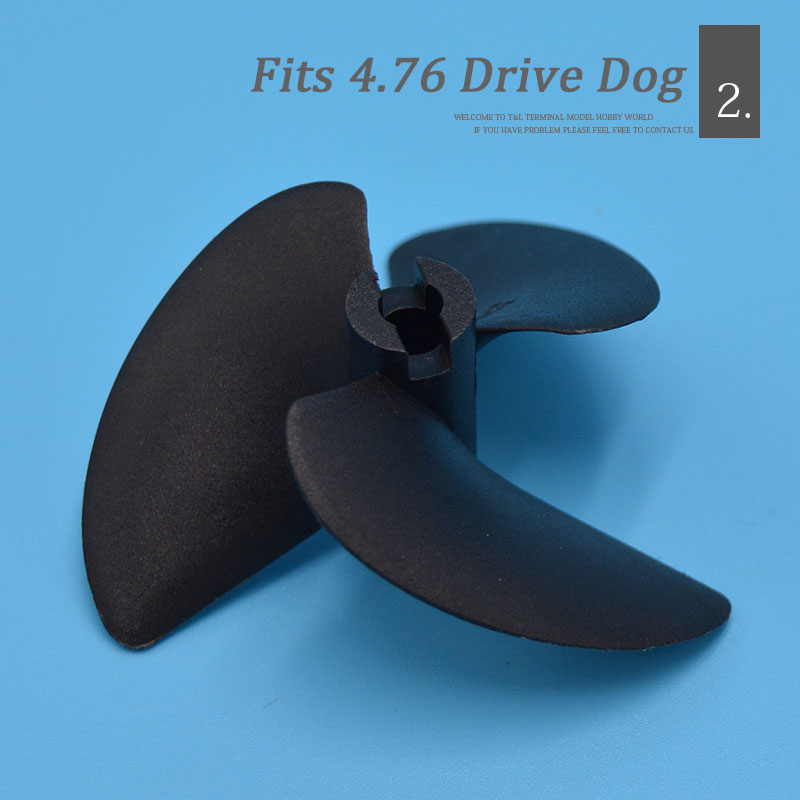 Rc 4.8mm Nylon Propeller 3 blades Propellers High Strength for 4.76mm Shaft Fits 4.76mm Drive Dog Rc Boat