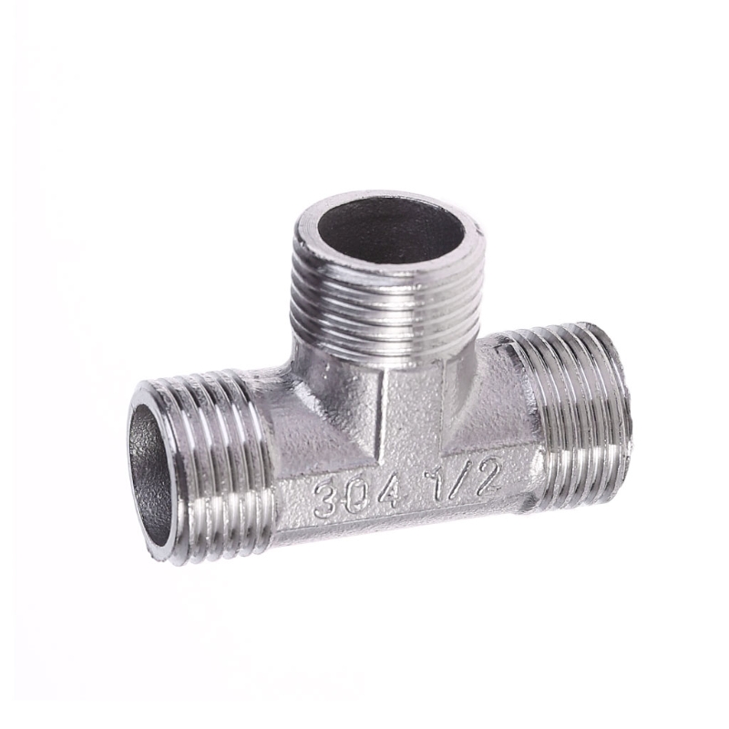 G1/2" Tee 3 Way Plumping Pipe Fittings Chrome Plated Brass T Bathroom Accessories Bidet Water heater Parts Valve