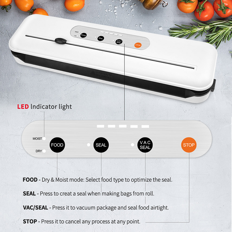 LAIMENG Vacuum Food Sealer Sous Vide Vacuum Packaging Machine with Cutter for Food Preservation Vacuum Bags Roll Foil S284