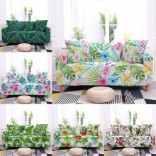 Tropical Leaf /Flower Sofa Cover Stretch Elastic Sofa Slipcovers Corner Sofa Towel Couch Cover Sofa Covers for Living Room