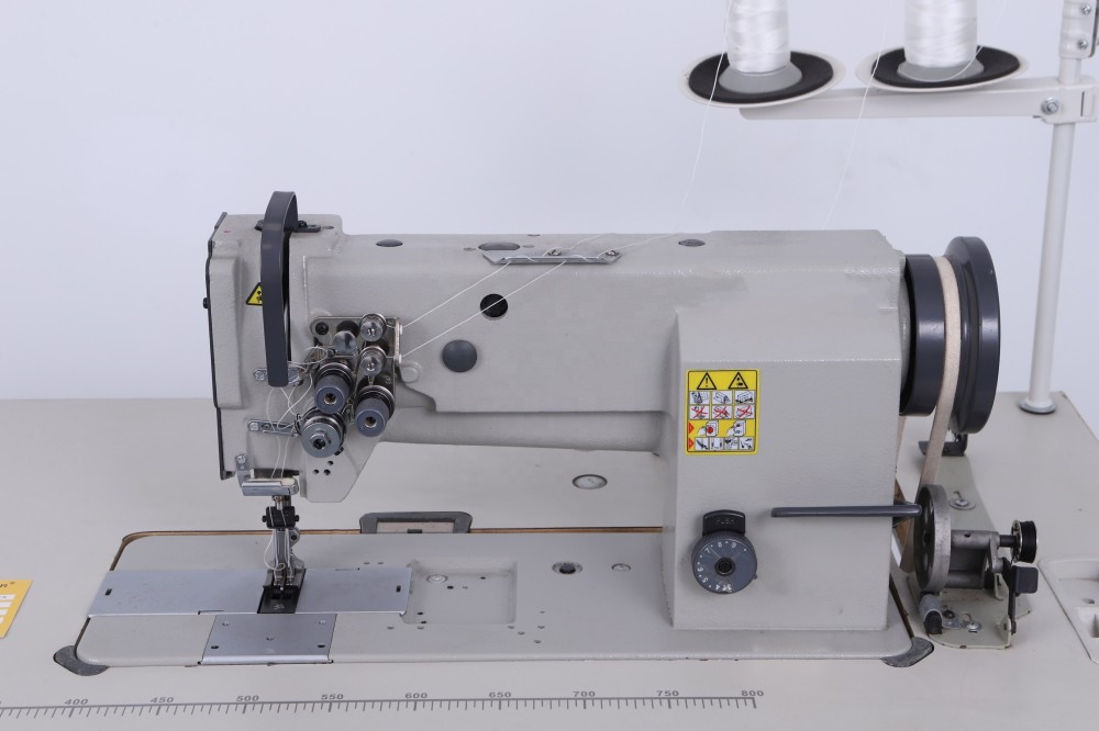 HM-8400-1 Twin Needle Flat Bed Walking Foot Sewing Machine Sofa Stitch Machine (10)