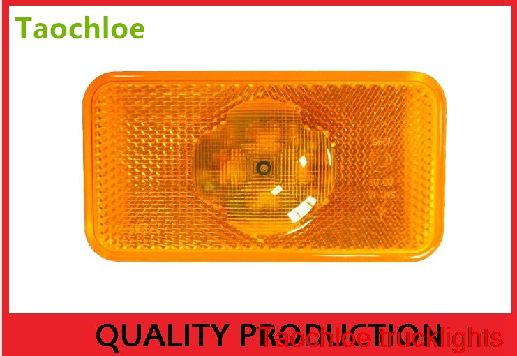 1X 24v Yellow Led Side marker lamp truck light Trailer Light 120*45mm Amber Emark Heavy Duty Truck Side Marker For VOLVO