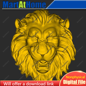 3D Model STL File Round Carving Drawing Lion head model for CNC Router Engraving & 3D Printing