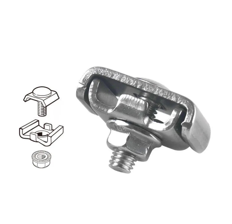 Joint Clamp For Wire Mesh Cable Tray,Cable Tray Connector with Carriage Bolt Flange Nut  (4)